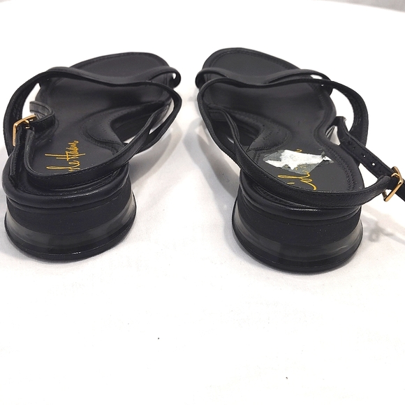 Cole Haan Nike Air Black Leather Slingback Sandals - Picture 2 of 11